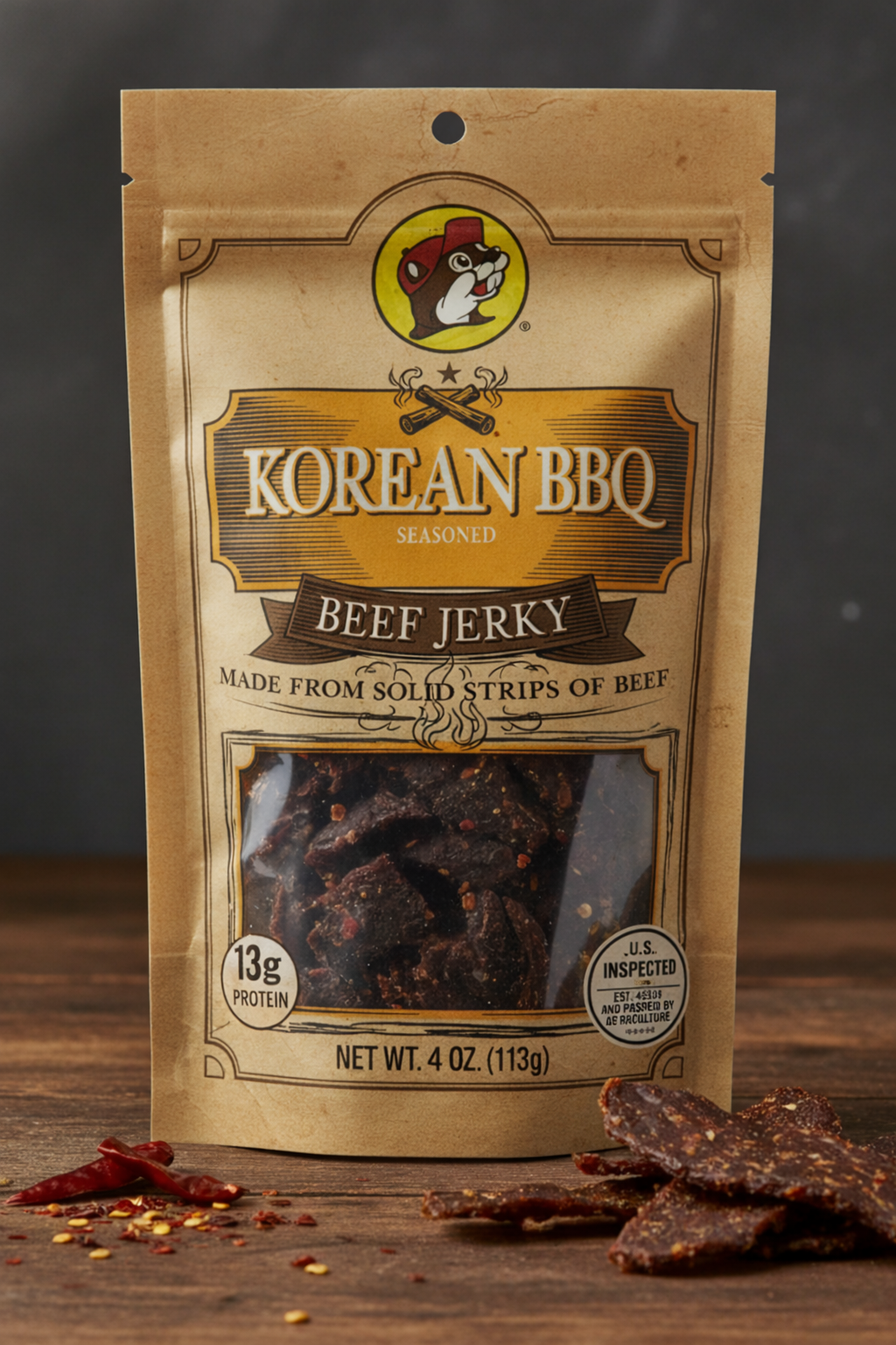 Buc-ee's Korean BBQ Beef Jerky bag